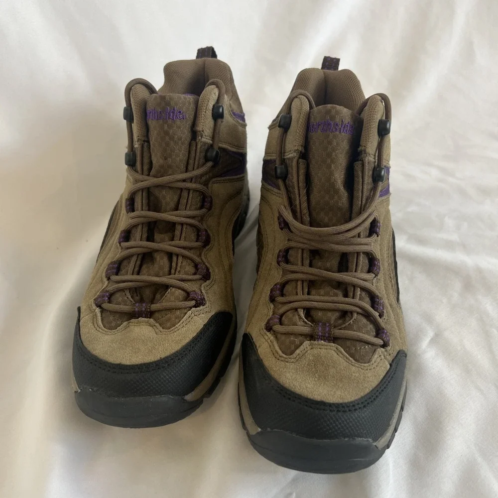 Northside Women's 9.5 Hiking Boots Waterproof‎ Trail Shoe Brown Purple Walking